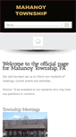 Mobile Screenshot of mahanoytownship.com
